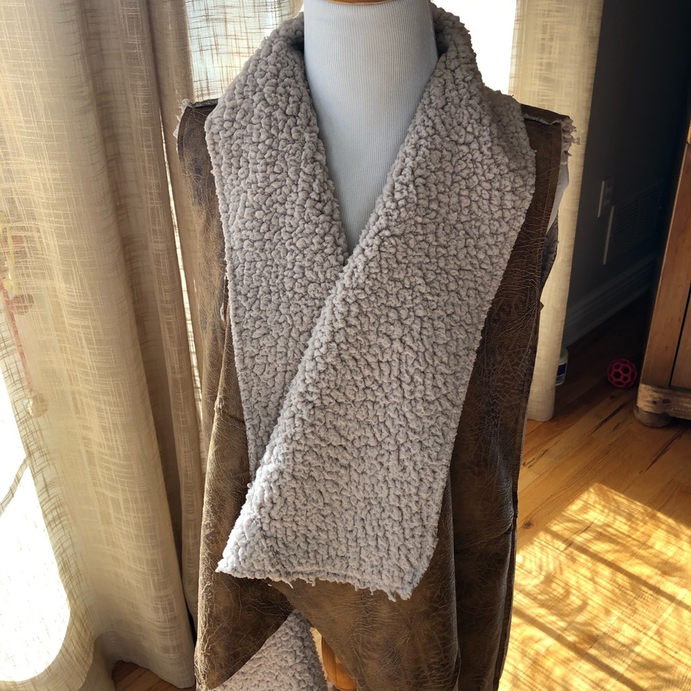 Brown fur vest
